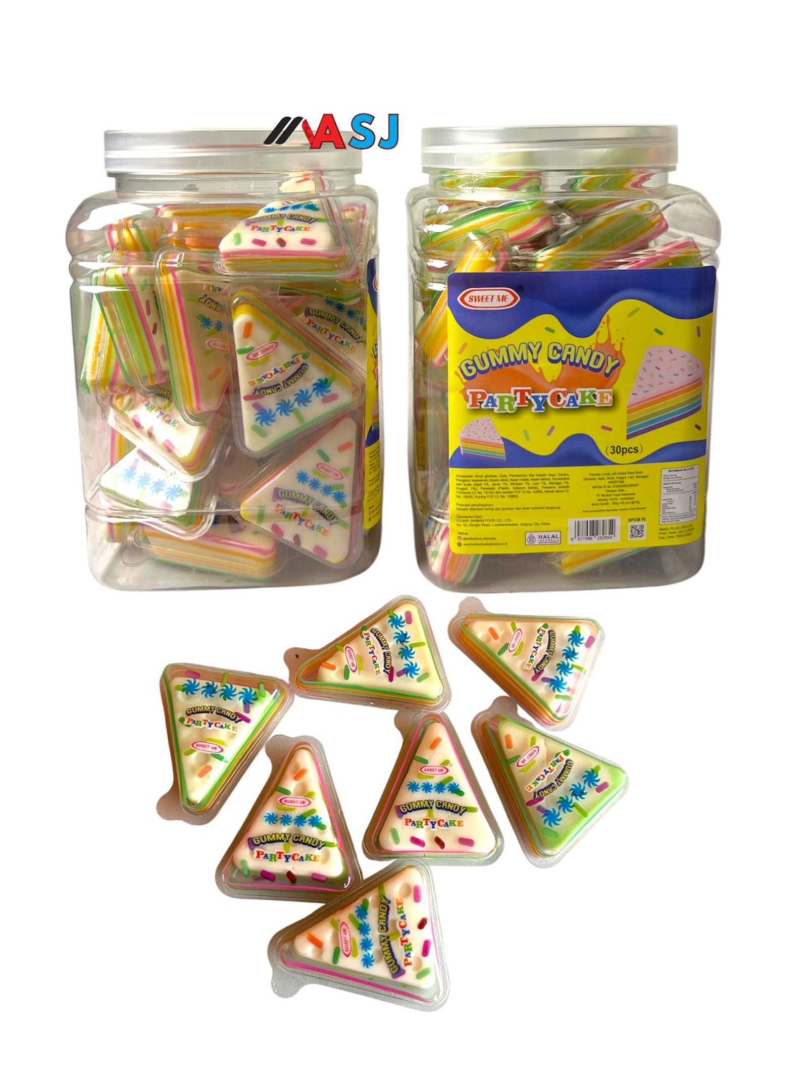 permen gummy party cake 20/30pcs