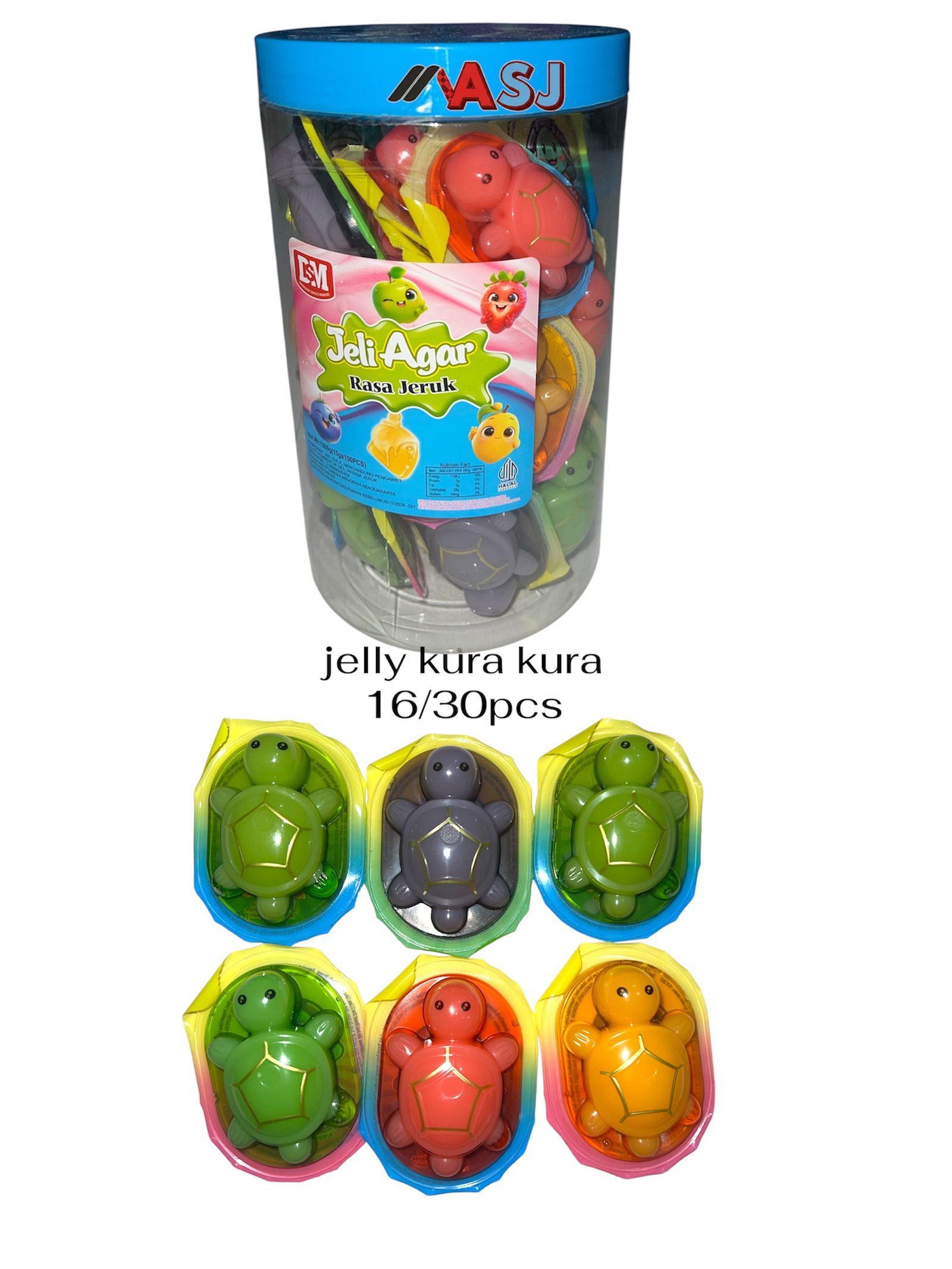 permen jelly kura kura candy 16/30pcs