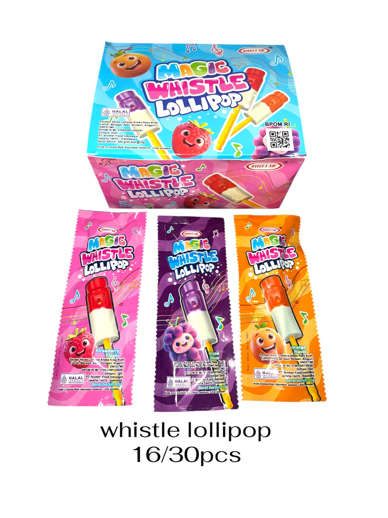 permen magigwhistle peluit 16/30pcs